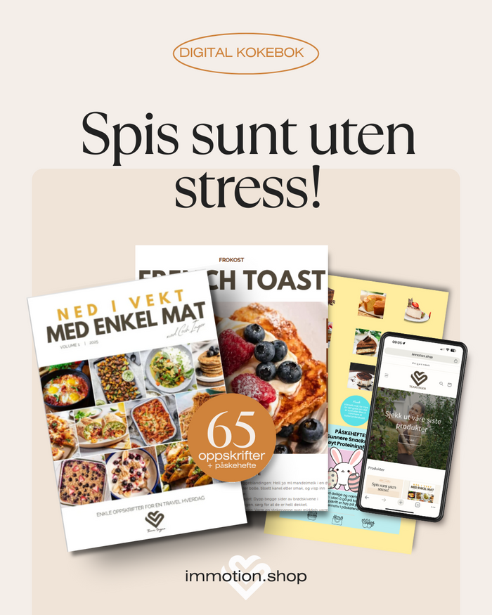 Ned i vekt med enkel mat og påskeheftet i pakke